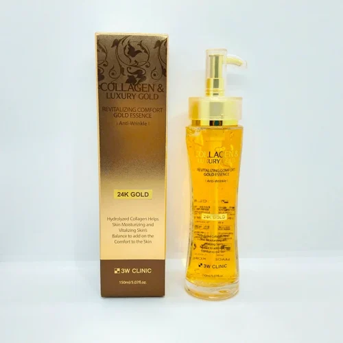 3w clinic collagen & luxury 24k gold essence - 150ml