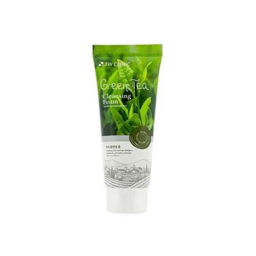 3w clinic green tea foam cleansing - 100ml